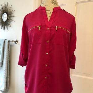 Calvin Klein Hot Pink Blouse